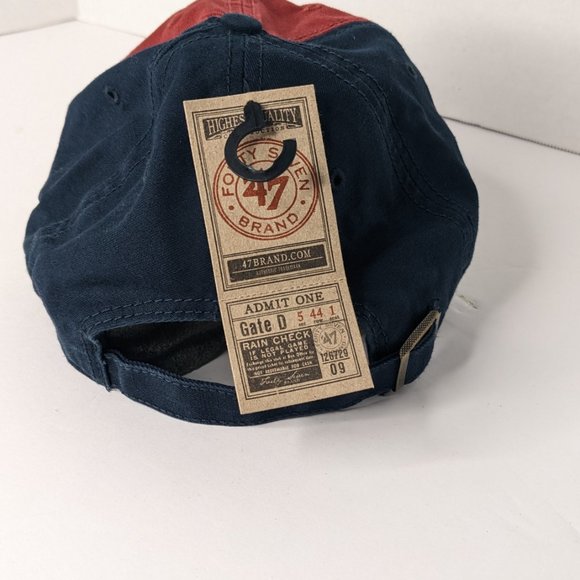 47 Brand Men's Beisbol Cap One Size Red/Marine Embroidery - Picture 3 of 6